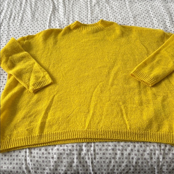 NWT 45R gold 100% wool sweater, body, cropped, oversized, size 00 (OS) - Picture 7 of 10